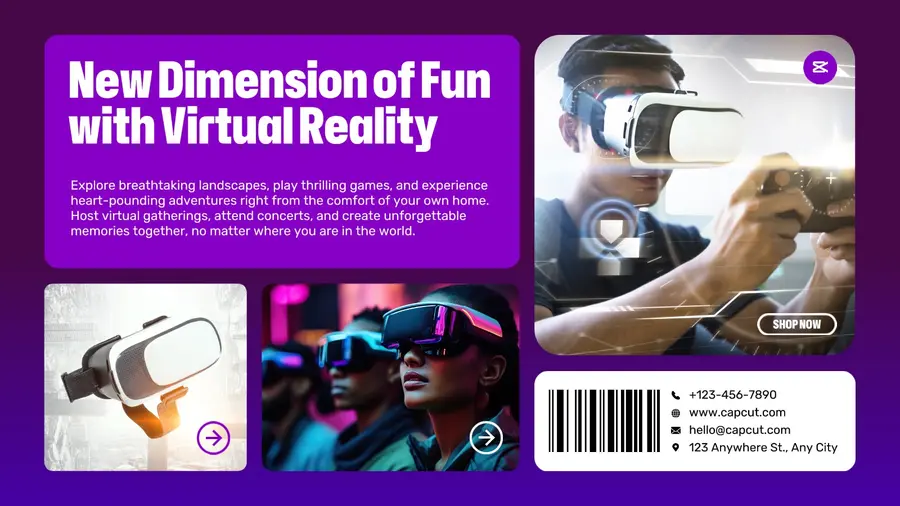 Electronics virtual reality twitter post capcut template